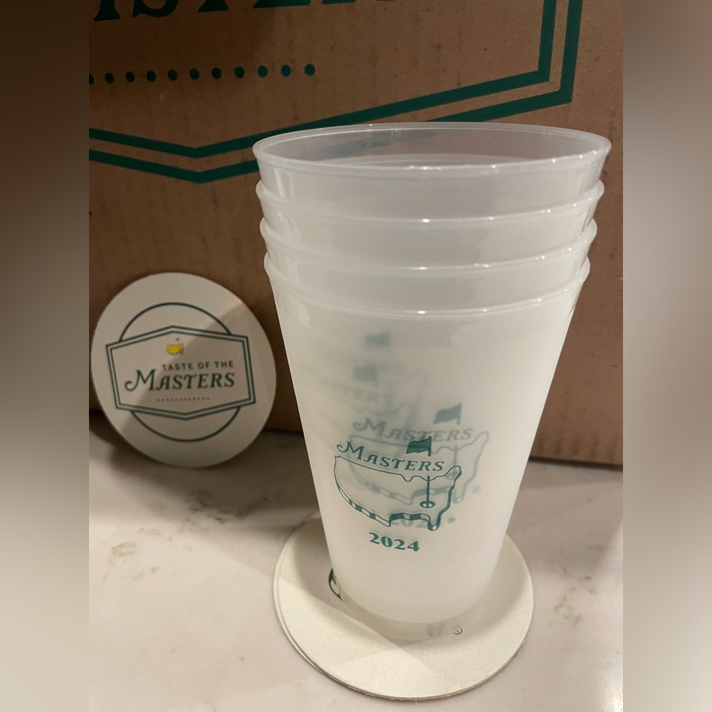Set of 4 2024 The Master’s Cups and coasters , party worthy - Picture 3 of 3